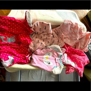 babygirl 9m-18months assorted one piece outfits/sleeper